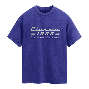 40th Birthday 1986 Limited Edition Classic Car Washed Cotton T-Shirt