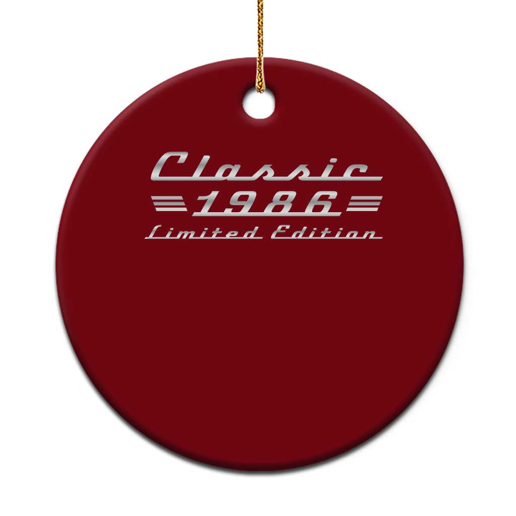 40th Birthday 1986 Limited Edition Classic Car Ceramic Ornament