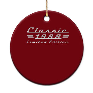 40th Birthday 1986 Limited Edition Classic Car Ceramic Ornament