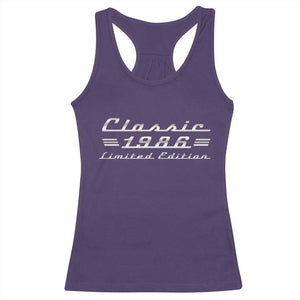 40th Birthday 1986 Limited Edition Classic Car Racerback Tank Top