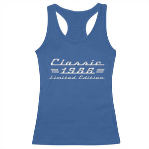 40th Birthday 1986 Limited Edition Classic Car Racerback Tank Top