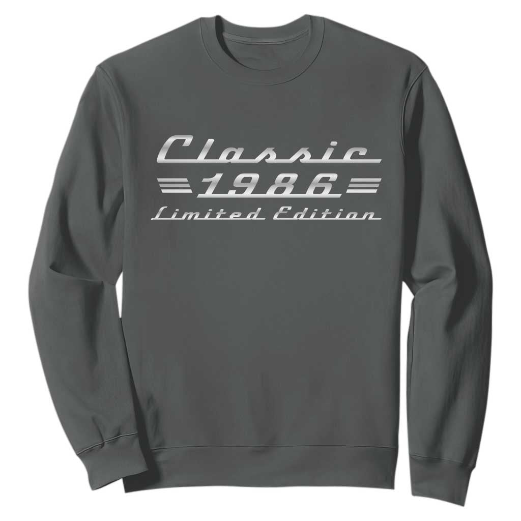 40th Birthday 1986 Limited Edition Classic Car Sweatshirt