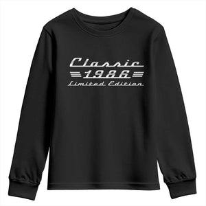 40th Birthday 1986 Limited Edition Classic Car Youth Sweatshirt