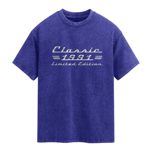 35th Birthday 1991 Limited Edition Classic Car Washed Cotton T-Shirt