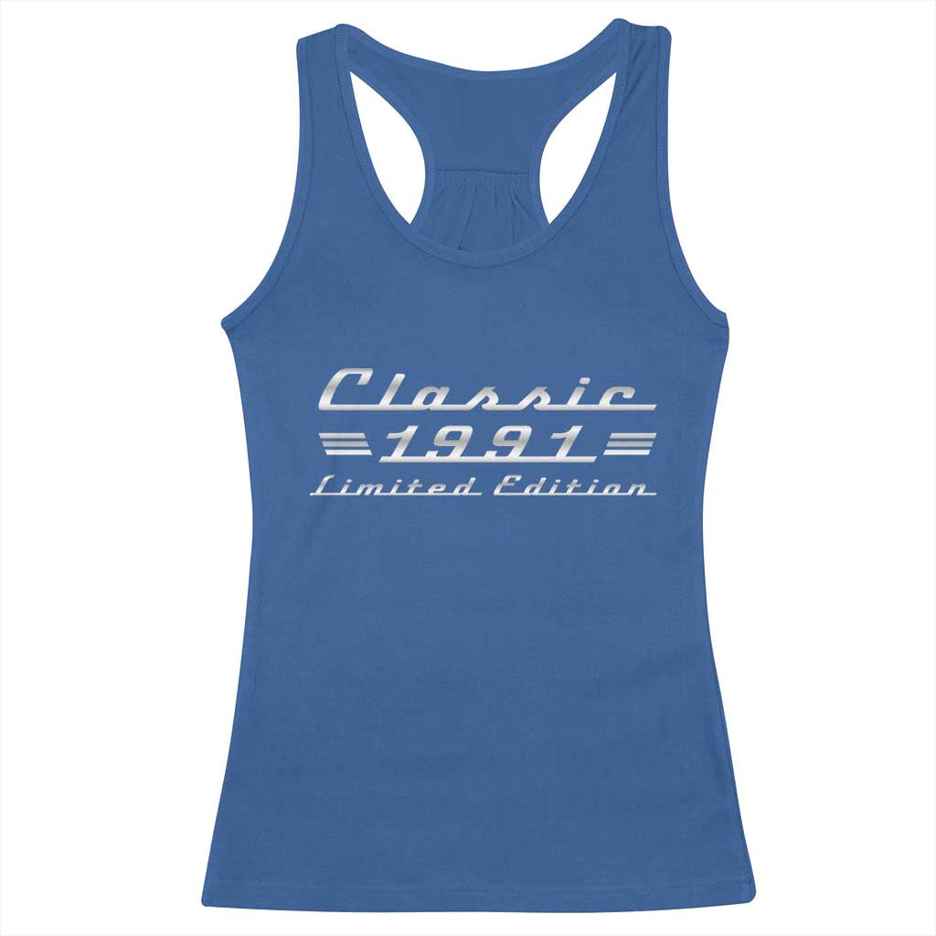 35th Birthday 1991 Limited Edition Classic Car Racerback Tank Top