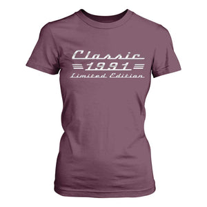 35th Birthday 1991 Limited Edition Classic Car T Shirt For Women