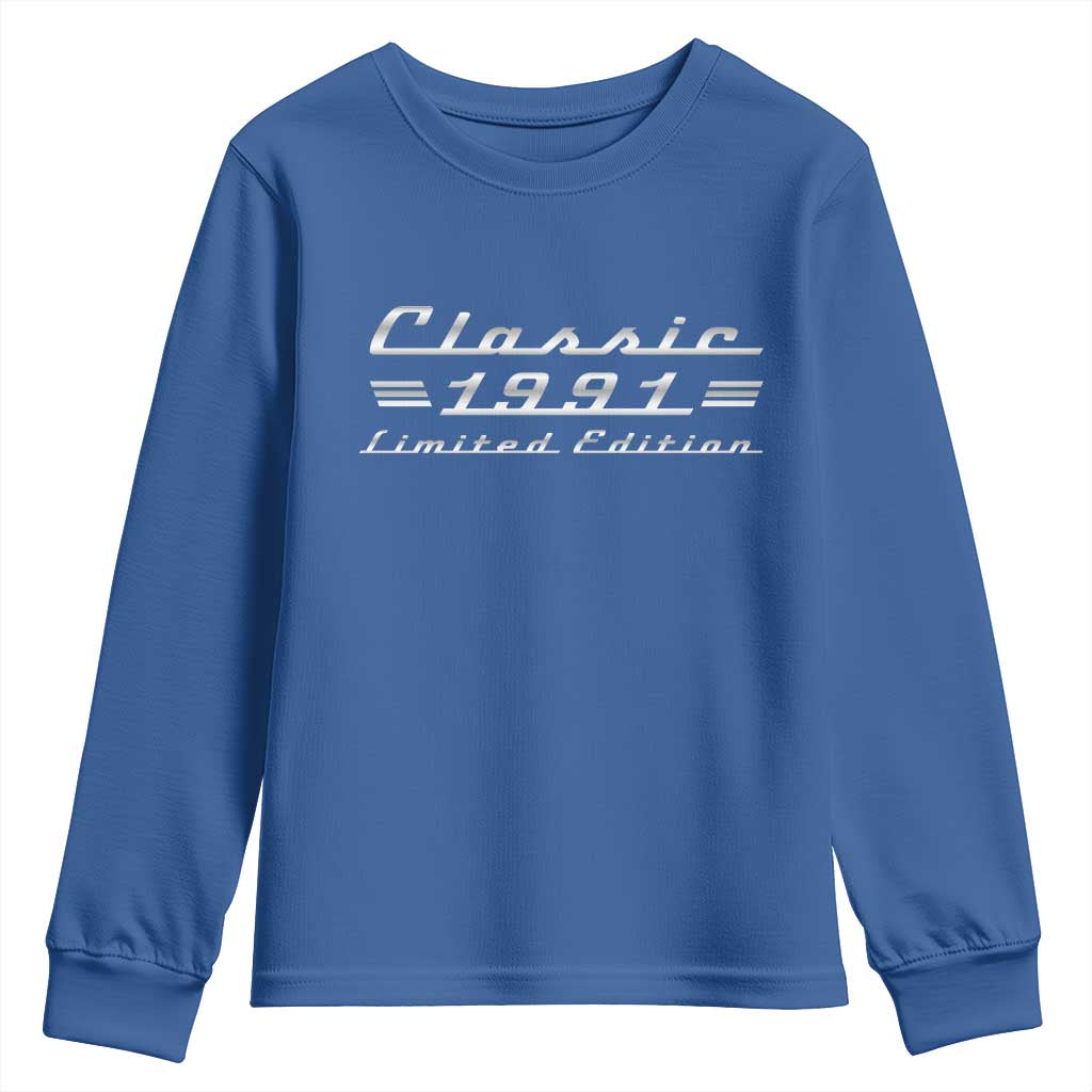 35th Birthday 1991 Limited Edition Classic Car Youth Sweatshirt