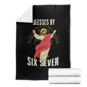Christian 67 Meme Throw Blanket Blesses By Six Seven Funny TS14 Black Print Your Wear
