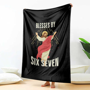 Christian 67 Meme Throw Blanket Blesses By Six Seven Funny TS14 Print Your Wear