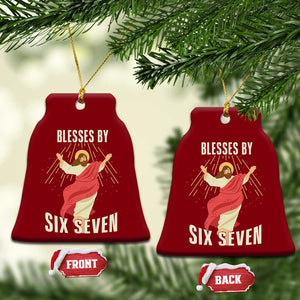 Christian 67 Meme Ceramic Ornament Blesses By Six Seven Funny TS14 Print Your Wear