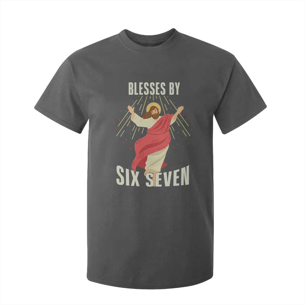 Christian 67 Meme T Shirt For Kid Blesses By Six Seven Funny TS14 Dark Heather Print Your Wear