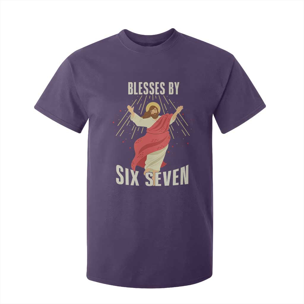 Christian 67 Meme T Shirt For Kid Blesses By Six Seven Funny TS14 Purple Print Your Wear