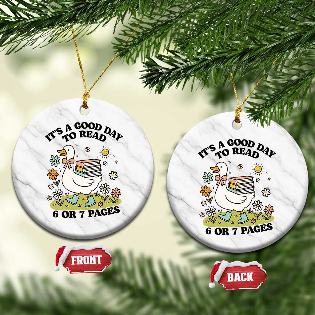 Its A Good Day To Read 6 or 7 Pages Ceramic Ornament Funny Six Seven Teacher Book Lover TS14 1pc White Marble Print Your Wear