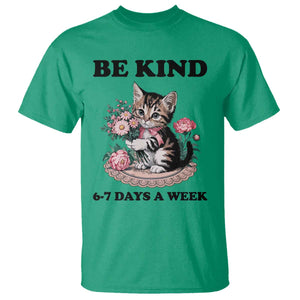 Be Kind 6 7 Days a Week T Shirt Funny Six Seven Cat Teacher Meme TS14 Irish Green Print Your Wear