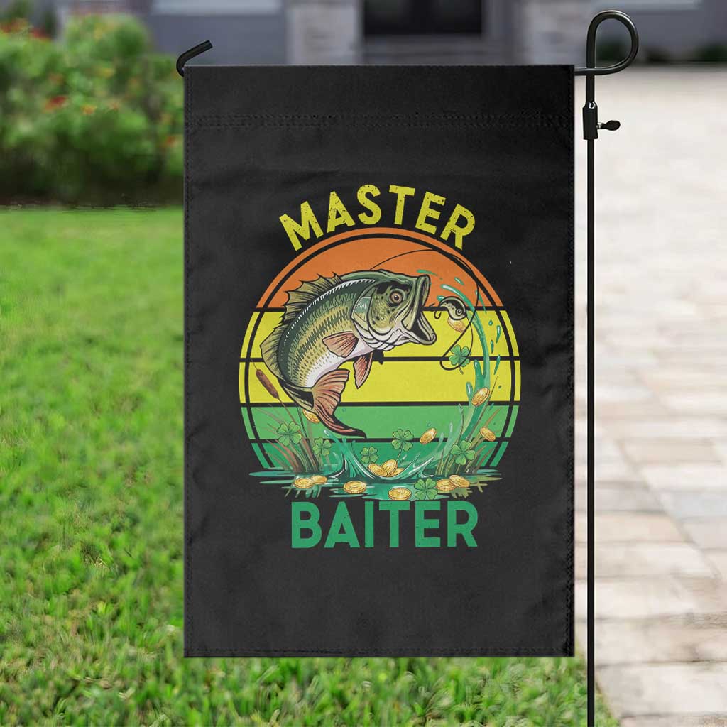 Funny Bass Fishing St Patricks Day Garden Flag Master Baiter TS14 Print Your Wear