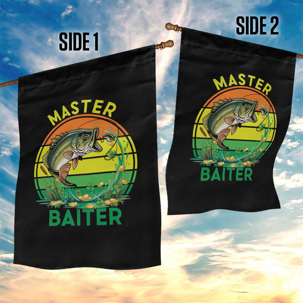 Funny Bass Fishing St Patricks Day Garden Flag Master Baiter TS14 Print Your Wear