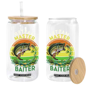 Funny Bass Fishing St Patricks Day Glass Can Master Baiter TS14 Print Your Wear