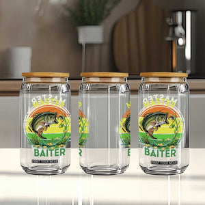 Funny Bass Fishing St Patricks Day Glass Can Master Baiter TS14 Print Your Wear