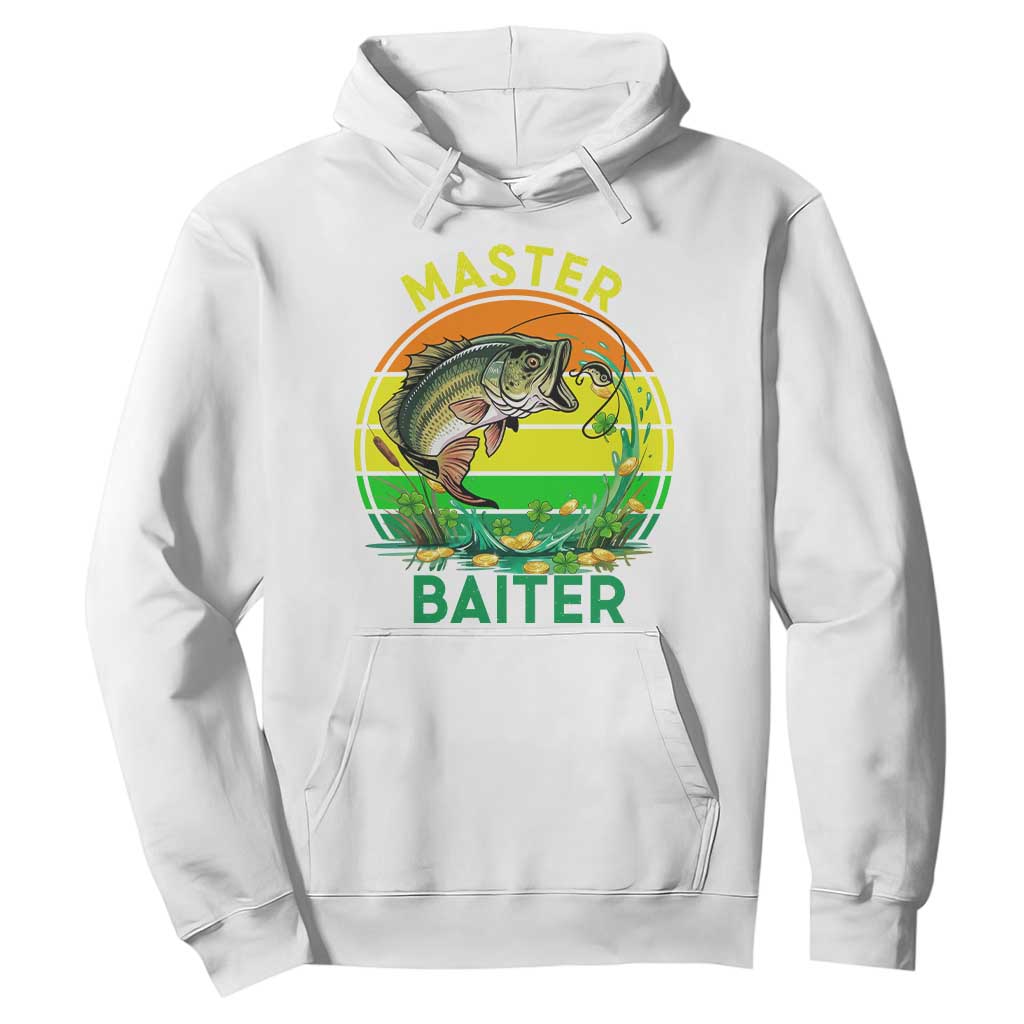 Funny Bass Fishing St Patricks Day Hoodie Master Baiter TS14 White Print Your Wear