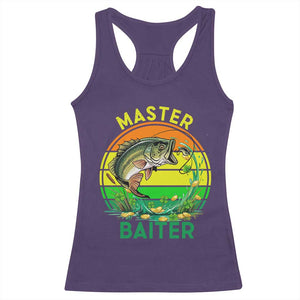 Funny Bass Fishing St Patricks Day Racerback Tank Top Master Baiter TS14 Purple Print Your Wear