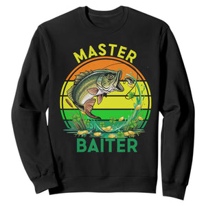 Funny Bass Fishing St Patricks Day Sweatshirt Master Baiter TS14 Black Print Your Wear