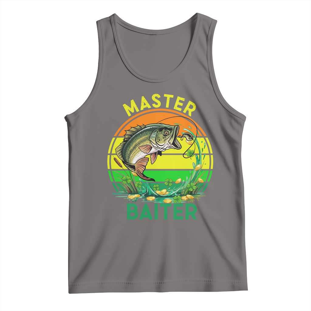 Funny Bass Fishing St Patricks Day Tank Top Master Baiter TS14 Deep Heather Print Your Wear