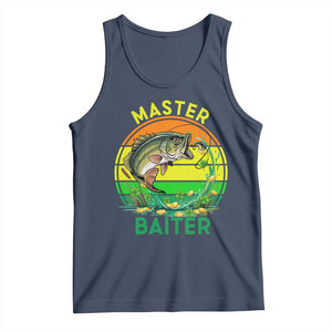 Funny Bass Fishing St Patricks Day Tank Top Master Baiter TS14 Navy Print Your Wear