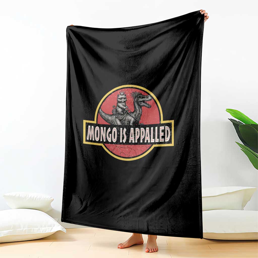 Retro Mongo is Appalled Throw Blanket Princess Cat Riding Dinosaur Book Lover TS14 Print Your Wear