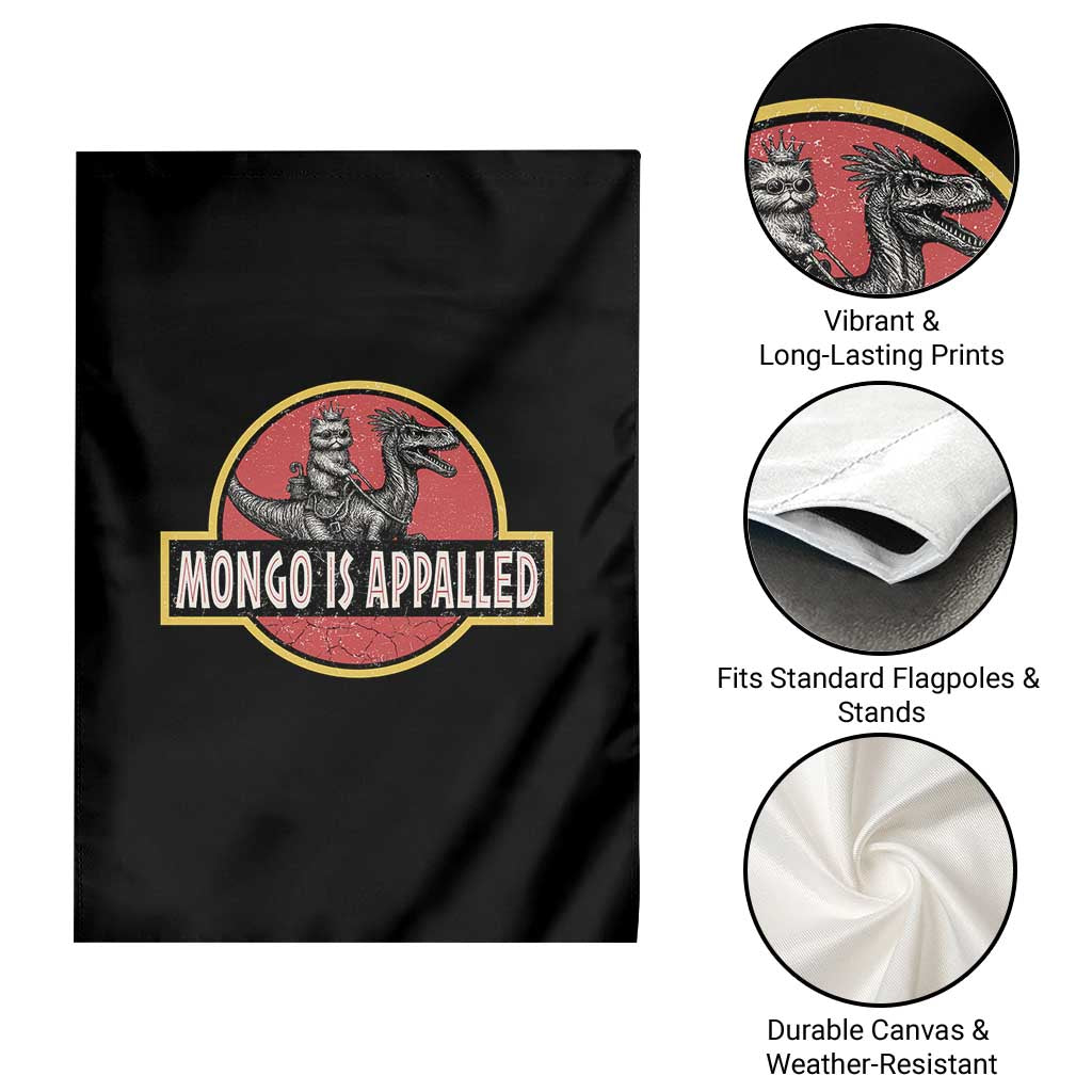Retro Mongo is Appalled Garden Flag Princess Cat Riding Dinosaur Book Lover TS14 Print Your Wear