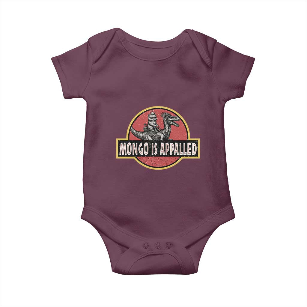 Retro Mongo is Appalled Baby Onesie Princess Cat Riding Dinosaur Book Lover TS14 Maroon Print Your Wear