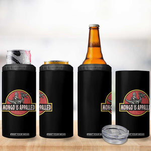 Retro Mongo is Appalled 4 in 1 Can Cooler Tumbler Princess Cat Riding Dinosaur Book Lover TS14 Print Your Wear