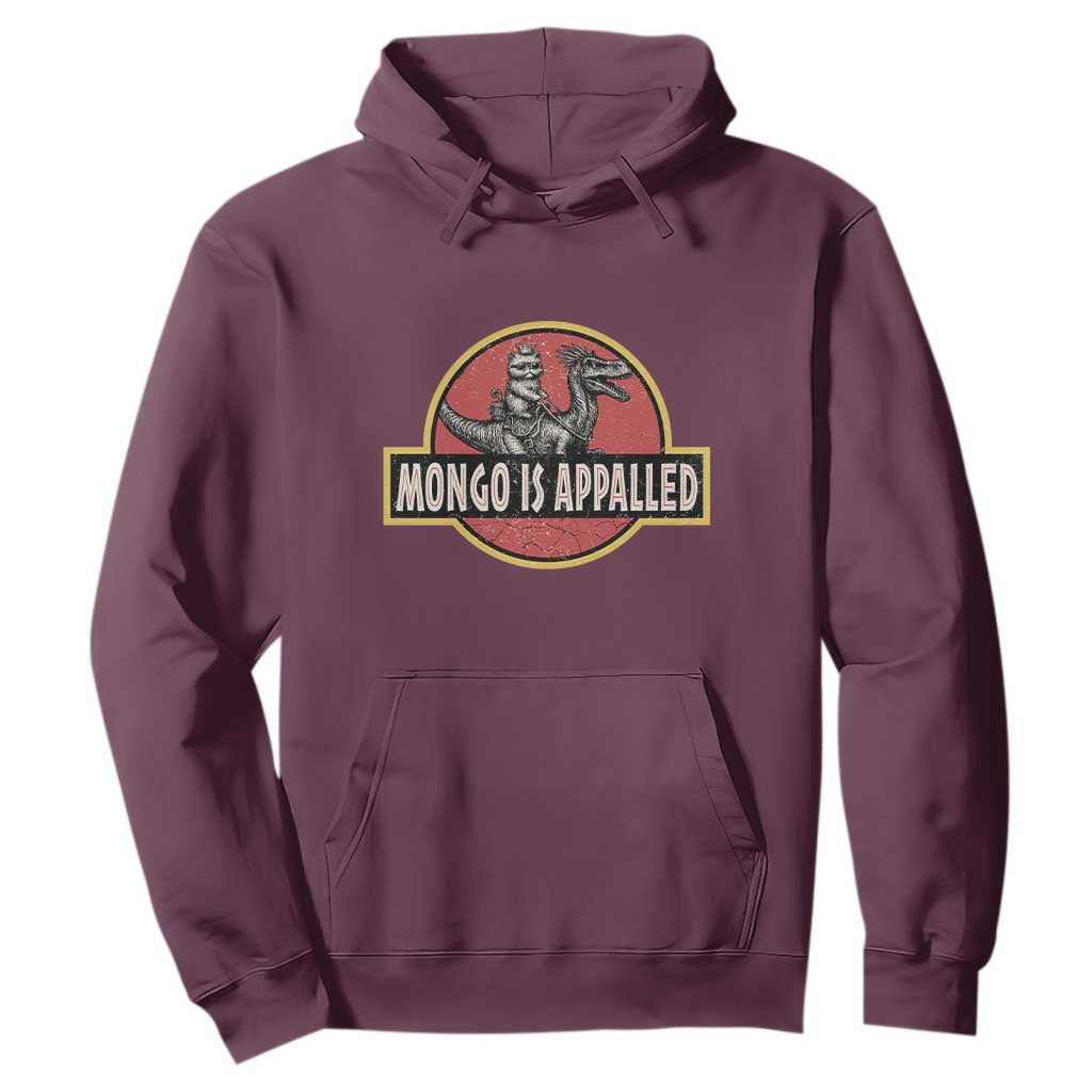 Retro Mongo is Appalled Hoodie Princess Cat Riding Dinosaur Book Lover TS14 Maroon Print Your Wear