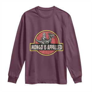 Retro Mongo is Appalled Long Sleeve Shirt Princess Cat Riding Dinosaur Book Lover TS14 Maroon Print Your Wear