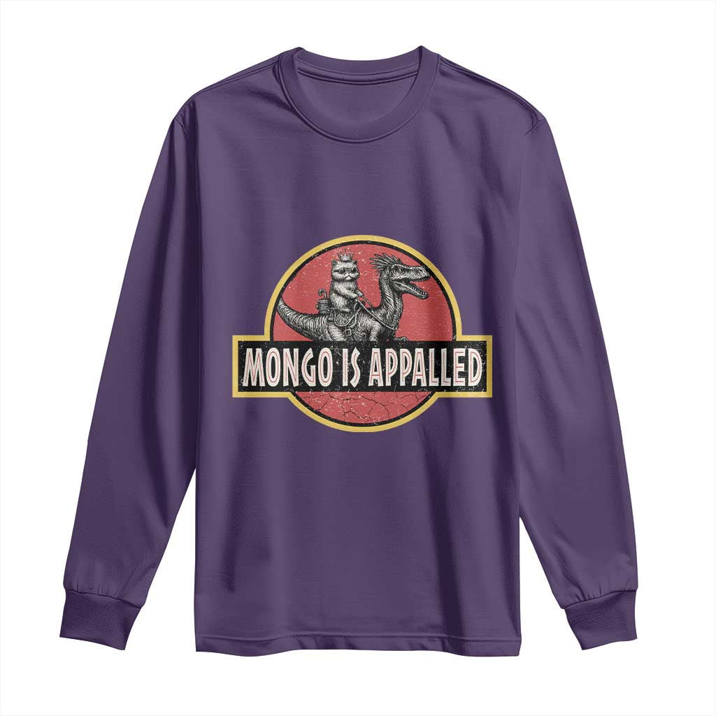 Retro Mongo is Appalled Long Sleeve Shirt Princess Cat Riding Dinosaur Book Lover TS14 Purple Print Your Wear