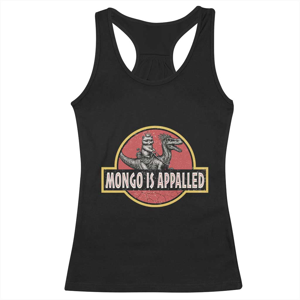 Retro Mongo is Appalled Racerback Tank Top Princess Cat Riding Dinosaur Book Lover TS14 Black Print Your Wear