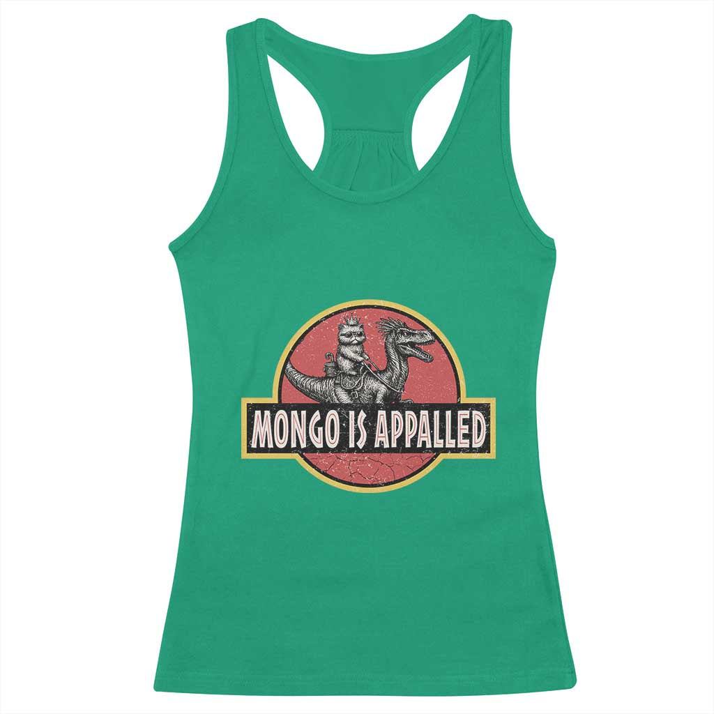 Retro Mongo is Appalled Racerback Tank Top Princess Cat Riding Dinosaur Book Lover TS14 Irish Green Print Your Wear