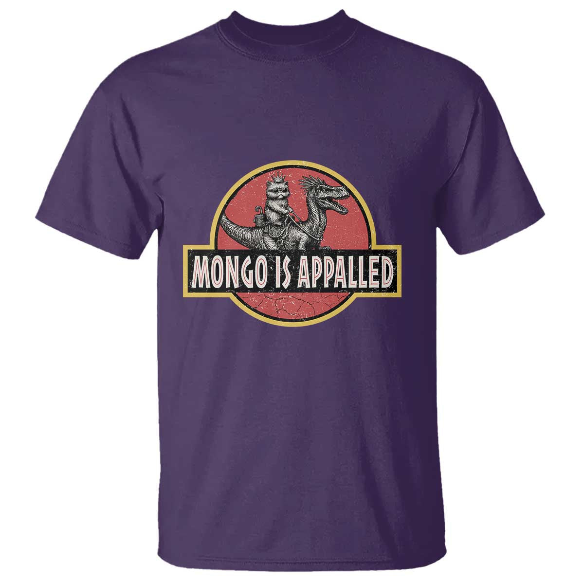 Retro Mongo is Appalled T Shirt Princess Cat Riding Dinosaur Book Lover TS14 Purple Print Your Wear