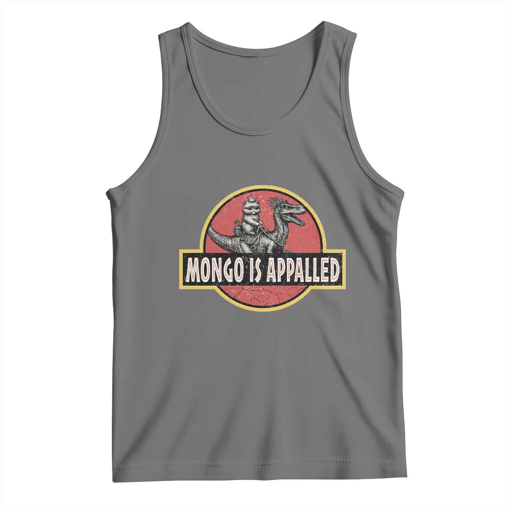 Retro Mongo is Appalled Tank Top Princess Cat Riding Dinosaur Book Lover TS14 Black Heather Print Your Wear