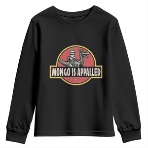 Retro Mongo is Appalled Youth Sweatshirt Princess Cat Riding Dinosaur Book Lover TS14 Black Print Your Wear