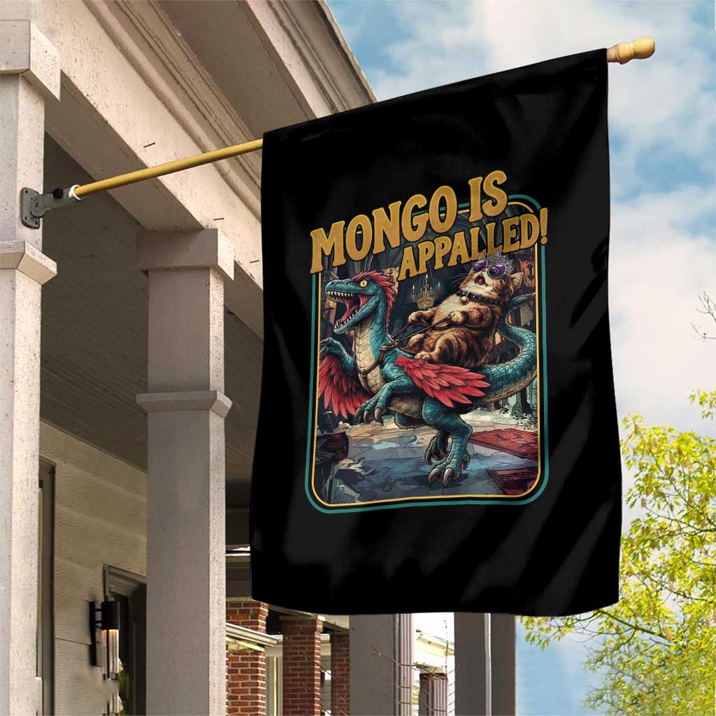 Mongo is Appalled Garden Flag Vintage Princess Cat Riding Dinosaur Sci-Fi Book Lover TS14 Print Your Wear