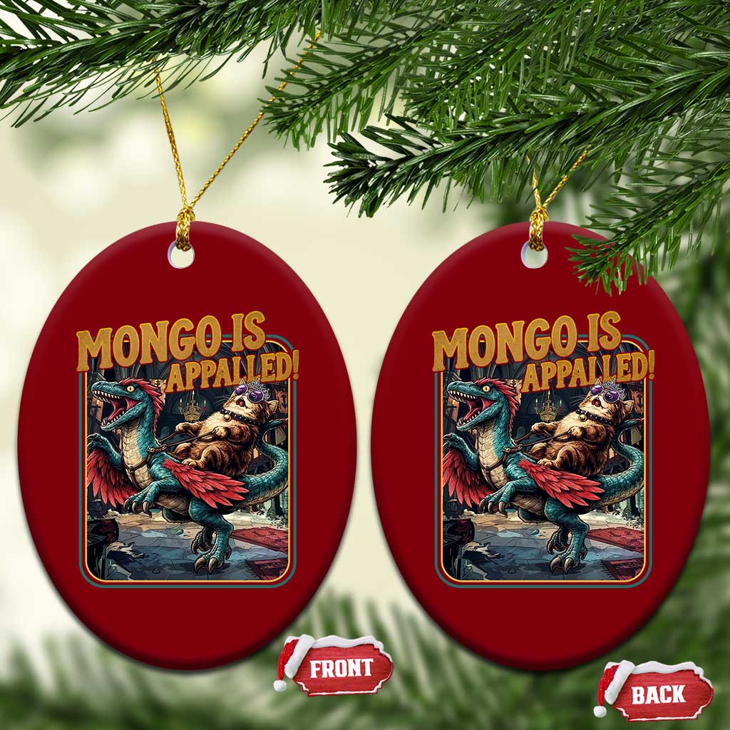 Mongo is Appalled Ceramic Ornament Vintage Princess Cat Riding Dinosaur Sci-Fi Book Lover TS14 Print Your Wear