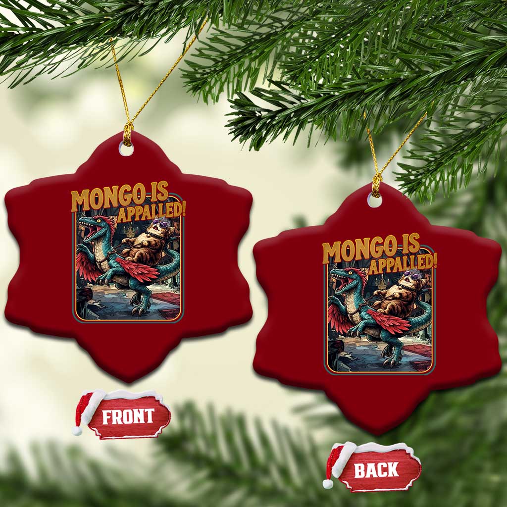 Mongo is Appalled Ceramic Ornament Vintage Princess Cat Riding Dinosaur Sci-Fi Book Lover TS14 Print Your Wear