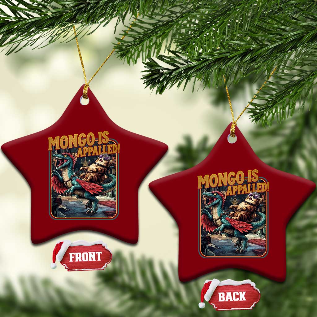 Mongo is Appalled Ceramic Ornament Vintage Princess Cat Riding Dinosaur Sci-Fi Book Lover TS14 Print Your Wear