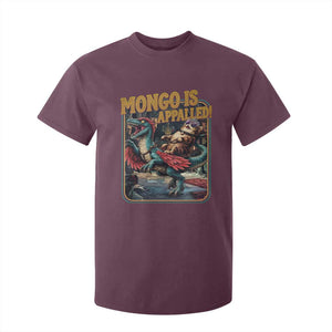 Mongo is Appalled T Shirt For Kid Vintage Princess Cat Riding Dinosaur Sci-Fi Book Lover TS14 Maroon Print Your Wear