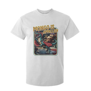 Mongo is Appalled T Shirt For Kid Vintage Princess Cat Riding Dinosaur Sci-Fi Book Lover TS14 White Print Your Wear