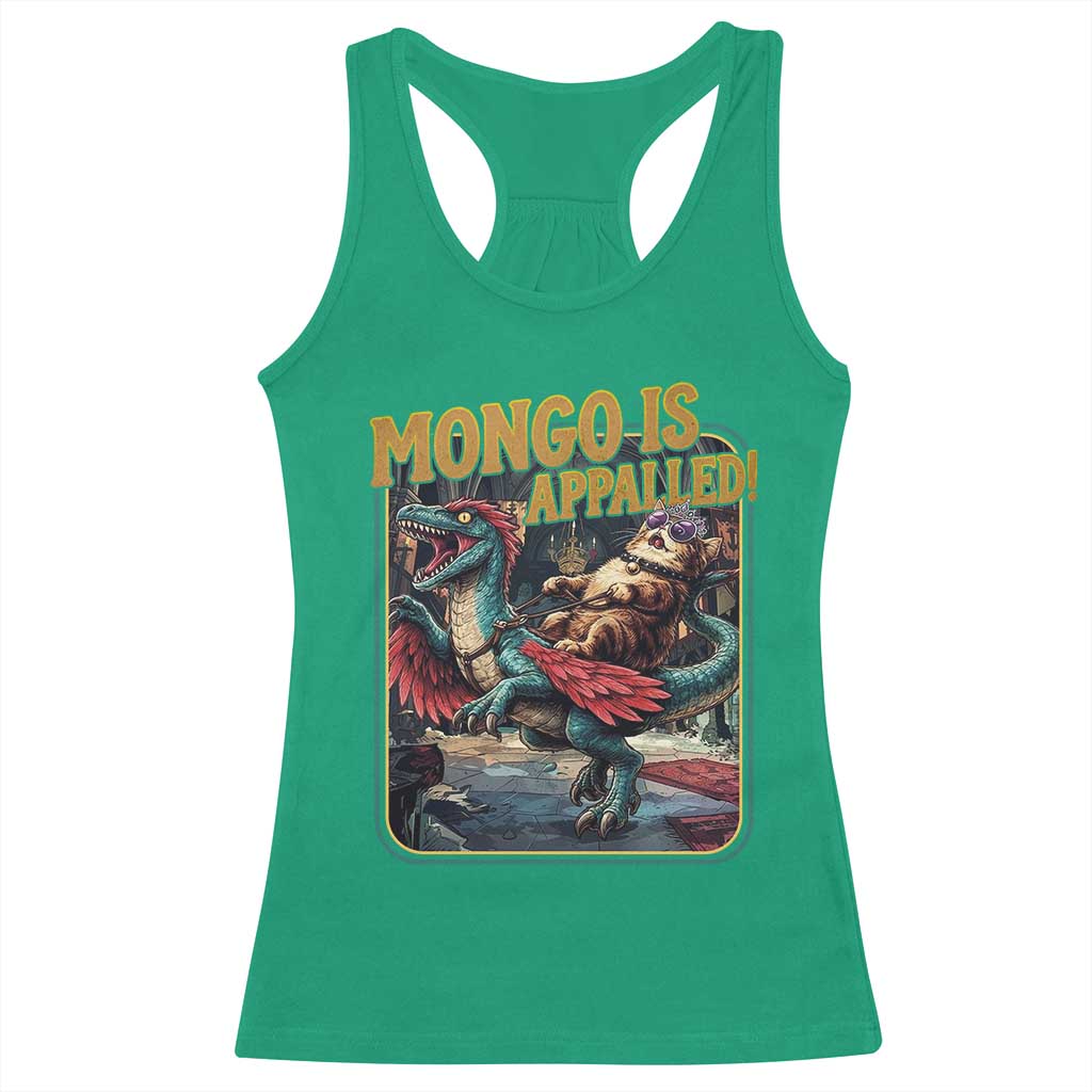 Mongo is Appalled Racerback Tank Top Vintage Princess Cat Riding Dinosaur Sci-Fi Book Lover TS14 Irish Green Print Your Wear
