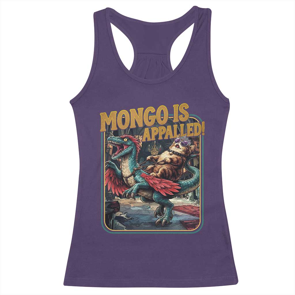 Mongo is Appalled Racerback Tank Top Vintage Princess Cat Riding Dinosaur Sci-Fi Book Lover TS14 Purple Print Your Wear