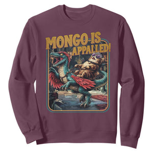 Mongo is Appalled Sweatshirt Vintage Princess Cat Riding Dinosaur Sci-Fi Book Lover TS14 Maroon Print Your Wear