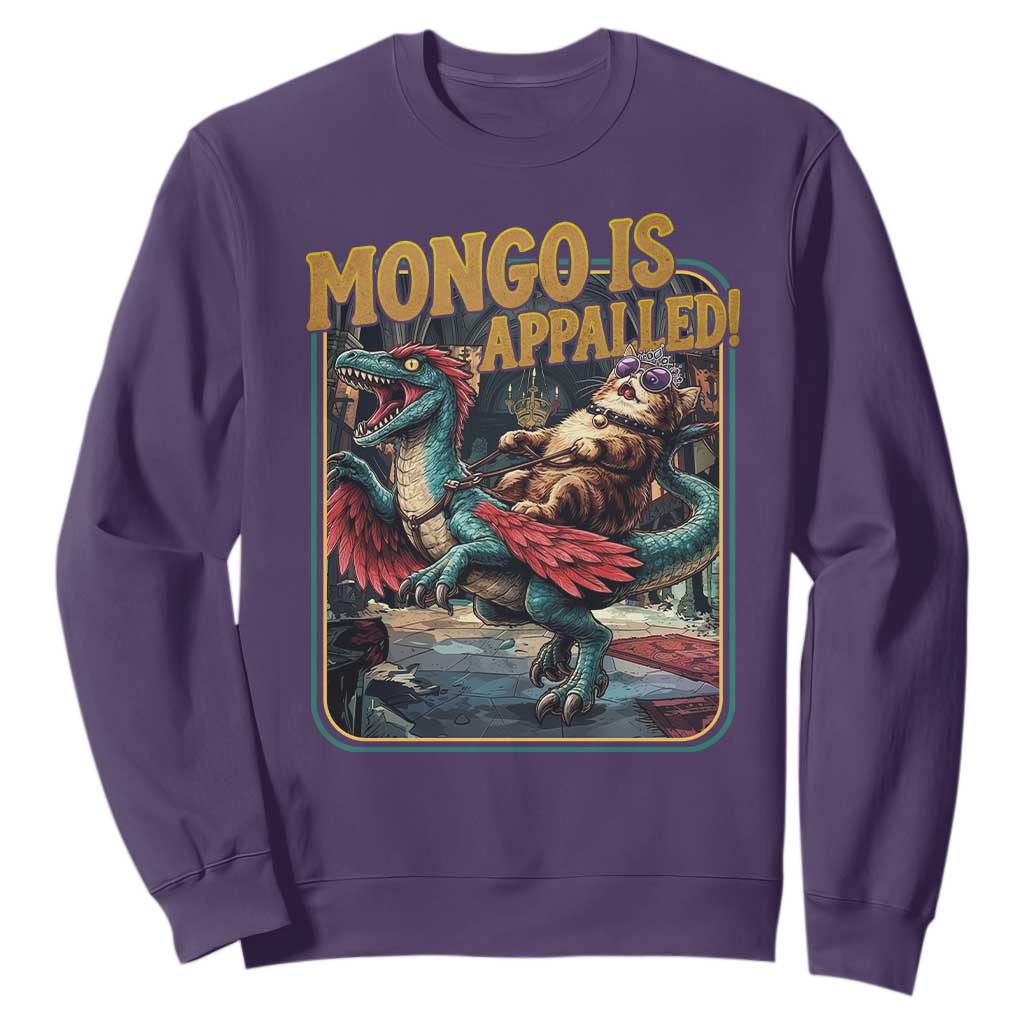 Mongo is Appalled Sweatshirt Vintage Princess Cat Riding Dinosaur Sci-Fi Book Lover TS14 Purple Print Your Wear