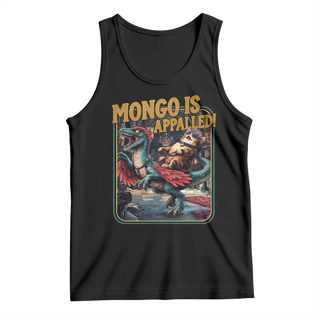 Mongo is Appalled Tank Top Vintage Princess Cat Riding Dinosaur Sci-Fi Book Lover TS14 Black Print Your Wear